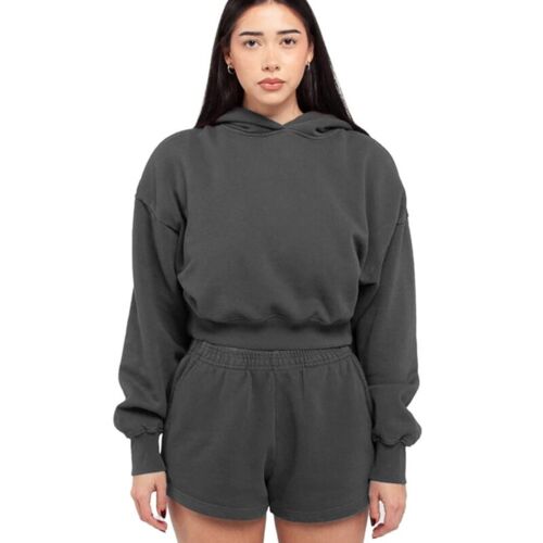 Women's Garment-Dye Crop Hooded Sweatshirt Thumbnail