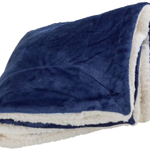 New England Faux Sherpa Fleece Blanket Thumbnail